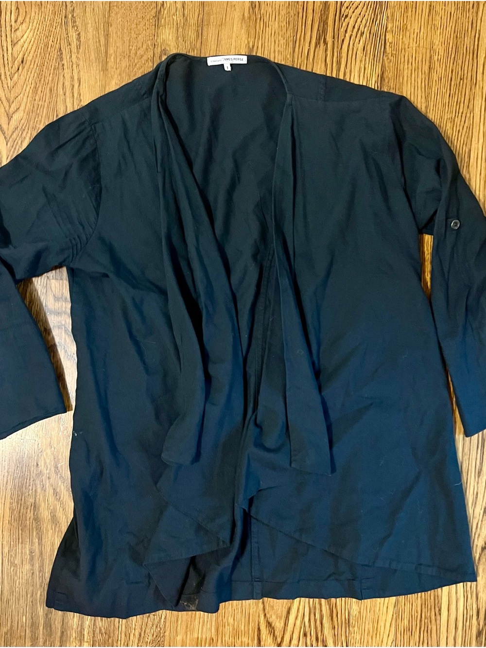 James Perse Black Minimalist Top